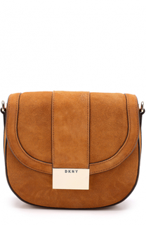 Замшевая сумка с клапаном DKNY