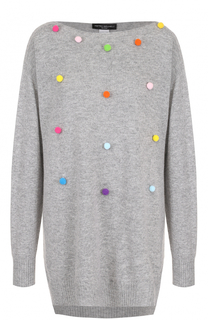 Кашемировый пуловер свободного кроя с круглым вырезом Pietro Brunelli