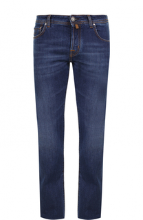 Джинсы прямого кроя с потертостями Jacob Cohen