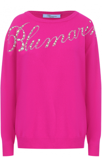 Пуловер из смеси шерсти и кашемира с логотипом бренда Blumarine