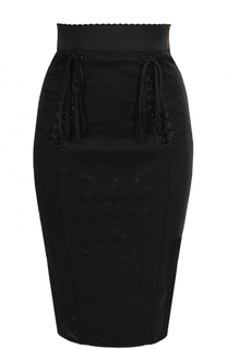 Кружевная юбка-карандаш со шнуровкой Dolce &amp; Gabbana