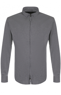 Хлопковая рубашка на молнии Giorgio Armani