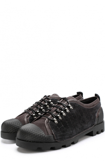 Замшевые ботинки на шнуровке Giorgio Armani