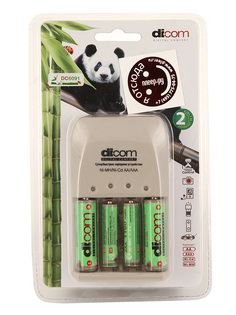 Зарядное устройство Dicom Panda DC6091 + 2 ак. 2900 mAh + 2 ак. 1100 mAh