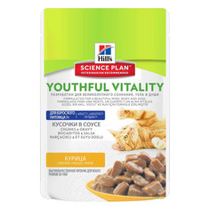 Корм Hills Youthful Vitality Пауч Курица 85g для пожилых кошек 10980