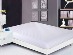 Постельное белье Valtery PRC-R-20 200x200 Простынь Сатин на резинке White