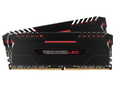 Модуль памяти Corsair Vengeance LED Red DDR4 DIMM 2666MHz PC4-21300 CL16 - 16Gb KIT (2x8Gb) CMU16GX4M2A2666C16R