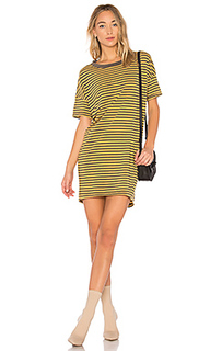 Платье с коротким рукавом mustard stripe - Stateside