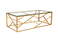 Стол журнальный (garda decor) золотой 120x40x60 см.