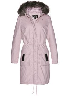Модная длинная куртка-парка (розовый) Bonprix