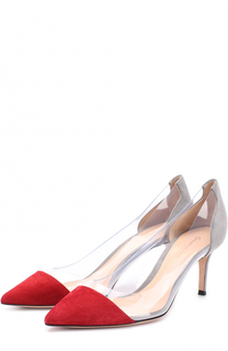 Замшевые туфли Plexi на шпильке Gianvito Rossi
