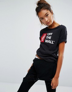 Черная футболка с логотипом Vans Anthem - Черный