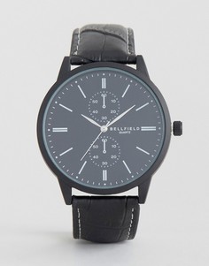 Черные часы с дополнительными декоративными циферблатами Bellfield - Черный