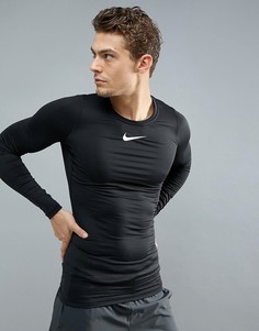 Черный компрессионный лонгслив Nike Training Pro 838044-010 - Черный