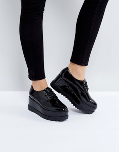 Туфли на платформе со шнуровкой Truffle Collection - Черный