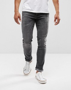 Темно-серые выбеленные эластичные джинсы слим Levis 511 - Серый