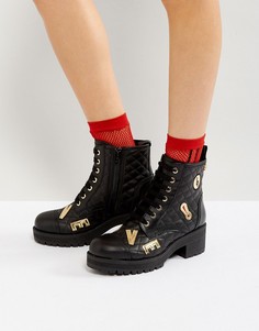 Ботинки на шнуровке Love Moschino - Черный