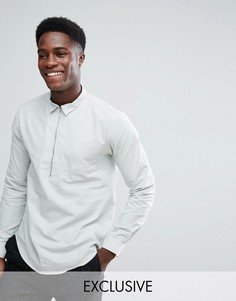 Рубашка зауженного кроя на молнии до груди Noak - Серый