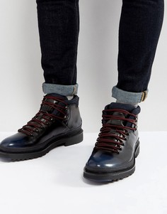 Кожаные ботинки на шнуровке HUGO by Hugo Boss - Черный