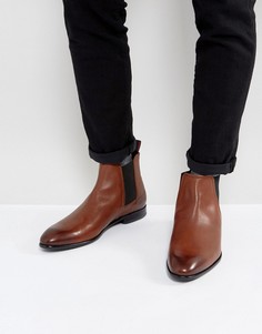 Светло-коричневые ботинки челси из телячьей кожи HUGO by Hugo Boss Dressapp - Рыжий