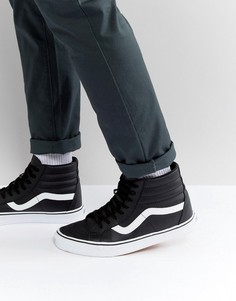 Черные высокие кроссовки из кожи Vans VA2XSBNQR - Черный