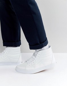 Белые кожаные высокие кроссовки Vans Sk8 VA2XSBODJ - Белый