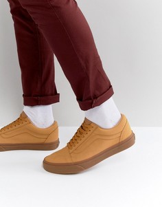 Светло-коричневые кроссовки Vans Old Skool VA38G1OTS - Рыжий