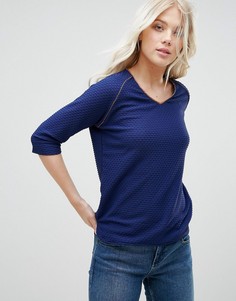 Топ свободного кроя с V-образным вырезом b.Young - Синий