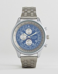 Серебристые часы с хронографом Reclaimed Vintage Inspired эксклюзивно для ASOS - Серебряный