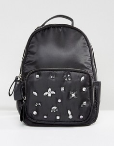 Рюкзак с отделкой камнями Yoki - Черный