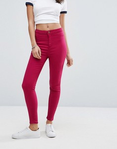 Яркие зауженные джинсы New Look - Розовый
