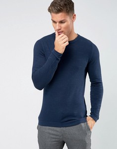 Свитшот с круглым вырезом Troy - Темно-синий