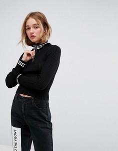 Свитер на молнии Monki - Черный