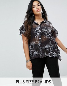 Рубашка с короткими рукавами и принтом Religion Plus - Мульти