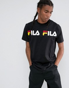 Черная футболка с логотипом на вставке Fila эксклюзивно для ASOS - Черный