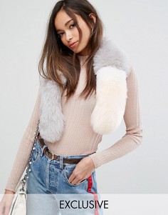 Шарф из искусственного меха My Accessories - Серый