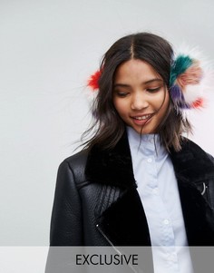 Теплые наушники из искусственного меха My Accessories - Мульти