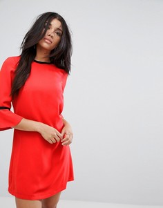 Платье-туника с рукавами из оборок Paper Dolls - Красный