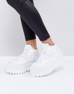 Белые кроссовки на платформе Jeffrey Campbell - Белый