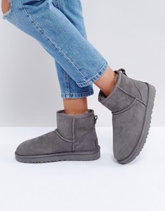 Серые ботинки UGG Classic Mini II - Серый