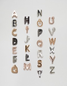 Набор серьг-гвоздиков с алфавитным дизайном New Look - Мульти