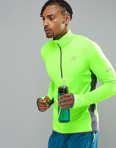 Зеленый свитшот с молнией до груди New Balance Running Impact MT71233EGL - Зеленый