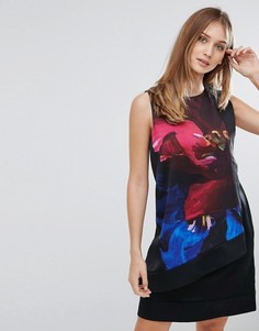 Ярусное платье Ted Baker Impressionist Bloom - Черный