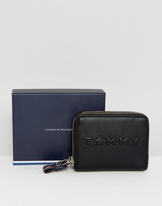 Кошелек на молнии с логотипом Tommy Hilfiger - Черный