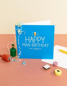 Поздравительная открытка Happy Jackson Happy Man-Birthday - Мульти