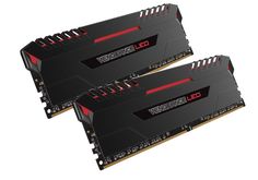 Модуль памяти Corsair Vengeance LED Red DDR4 DIMM 2666MHz PC4-21300 CL16 - 32Gb KIT (2x16Gb) CMU32GX4M2A2666C16R