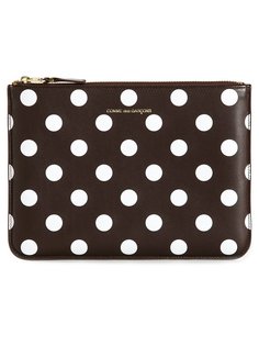 кошелек для монет на молнии Polka Dots Printed Comme Des Garçons Wallet