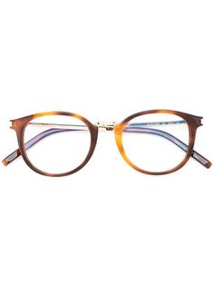 очки с узором черепашьего панциря Saint Laurent Eyewear