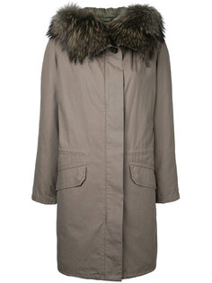 пальто с меховой оторочкой  Army Yves Salomon