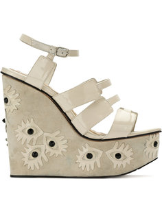 platform suede sandals Andrea Bogosian